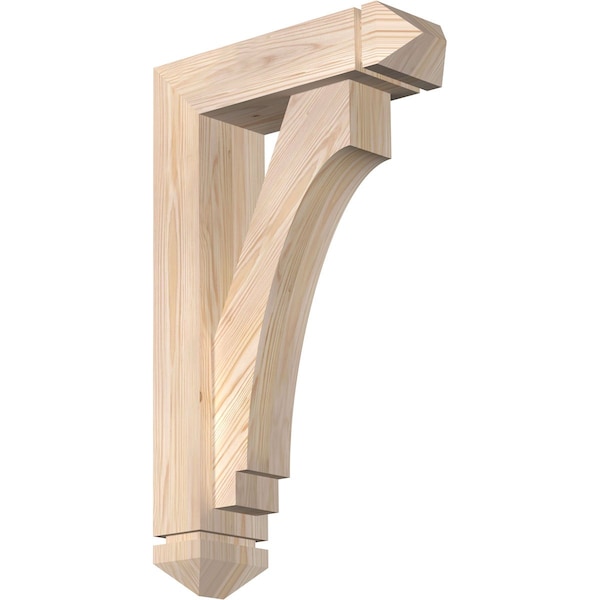 Ekena Millwork Imperial Arts and Crafts Smooth Bracket w/ Offset Brace, Douglas Fir, 5 1/2"W x 18"D x 30"H BKT0604X18X30IMP03SDF - main